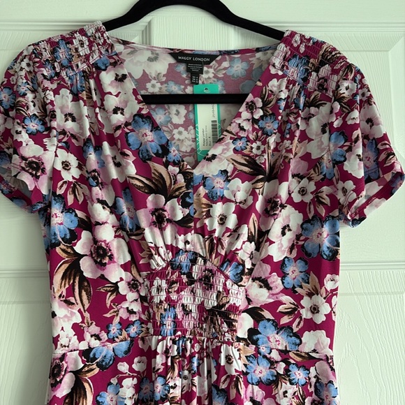 Maggy London Pink and Blue Floral Dress - Picture 3 of 3